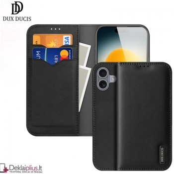 Dux Ducis Hivo odinis dėklas - juodas (Apple Iphone 17) Dux Ducis Hivo odinis dėklas - juodas (Apple Iphone 17)